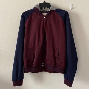 Arizona Jean Co Red and Blue Windbreaker with Hood